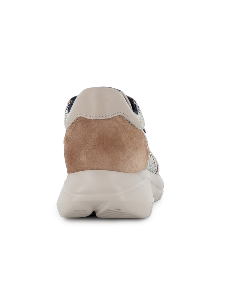 Deportivo piel y nylon suela amortiguadora hombre camel