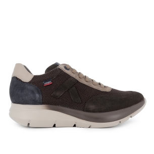 Deportivo piel y nylon suela amortiguadora hombre camel