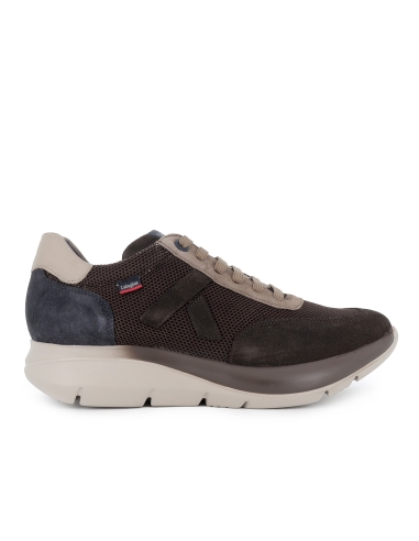 Deportivo piel y nylon suela amortiguadora hombre camel