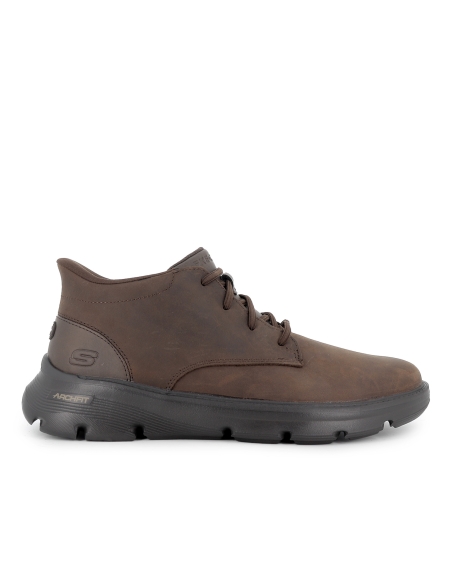 Bota cordones piel transpirable Slip-Ins hombre marron