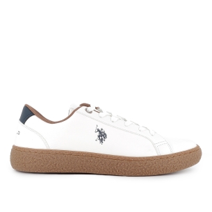 Tenis cordones contraste suela irregular hombre blancos