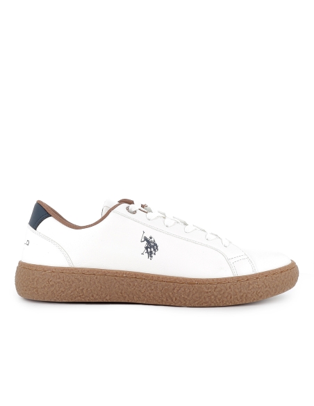 Tenis cordones contraste suela irregular hombre blancos