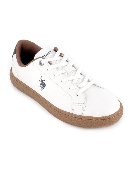Tenis cordones contraste suela irregular hombre blancos