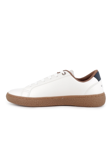 Tenis cordones contraste suela irregular hombre blancos