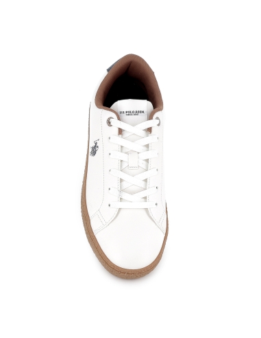 Tenis cordones contraste suela irregular hombre blancos