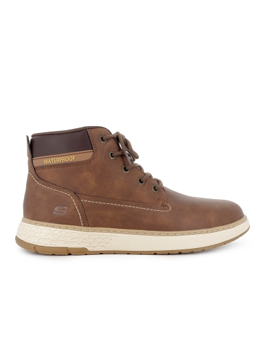 Bota elegante cordones hombre marron