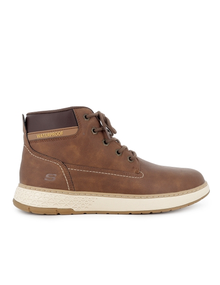 Bota elegante cordones hombre marron