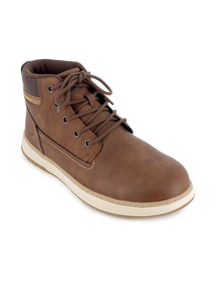 Bota elegante cordones hombre marron