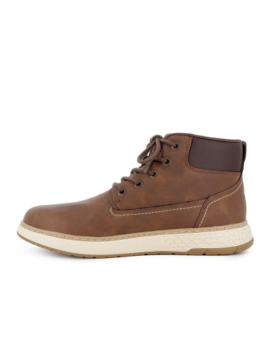 Bota elegante cordones hombre marron