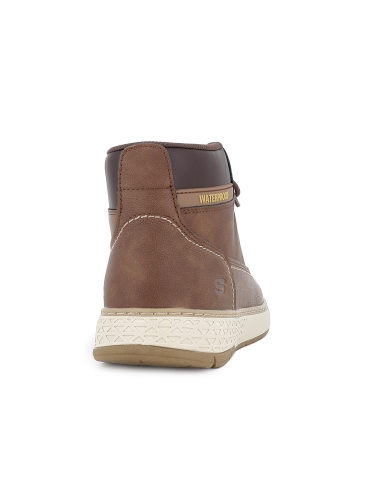 Bota elegante cordones hombre marron