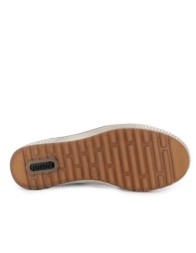 Bota piel cordones y doble cremallera TEX plano mujer marron