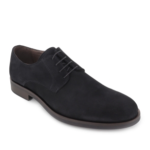 Zapato de cordones piel serraje estilo vestir hombre marino 2