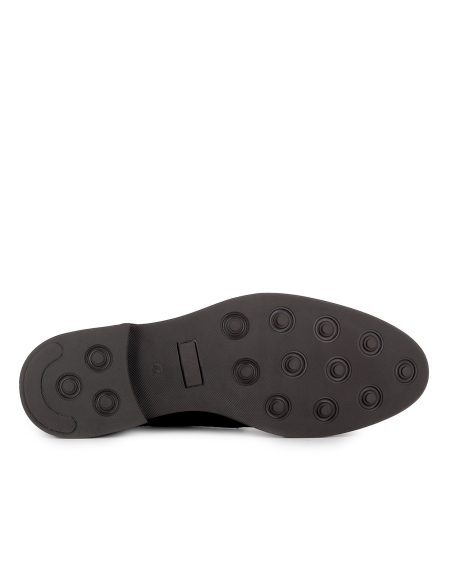 Zapato de cordones piel serraje estilo vestir hombre marron