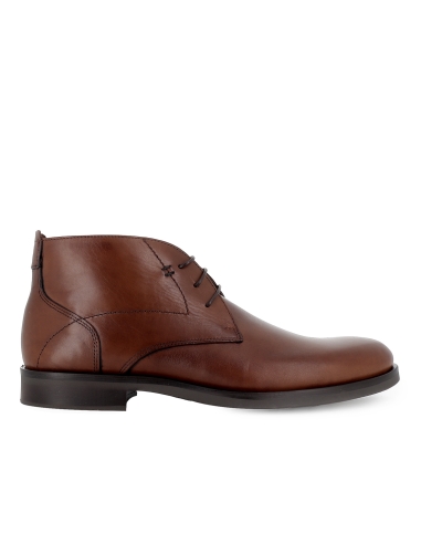 Bota cordones piel estilo vestir hombre cuero