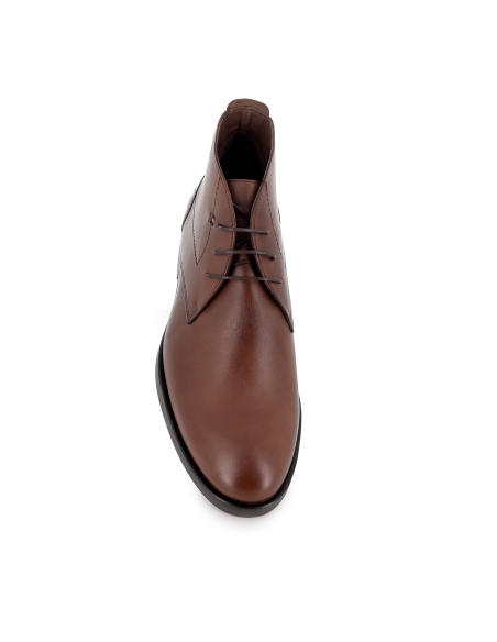 Bota cordones piel estilo vestir hombre cuero