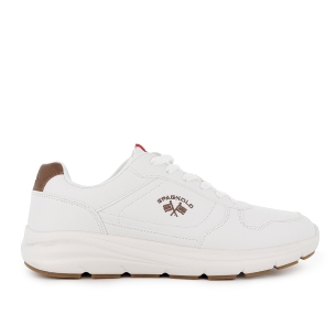 Deportiva casual napa PU ultraligero cordones hombre blanco