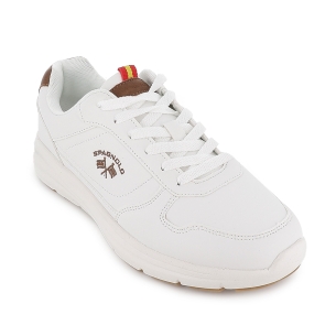 Deportiva casual napa PU ultraligero cordones hombre blanco 2