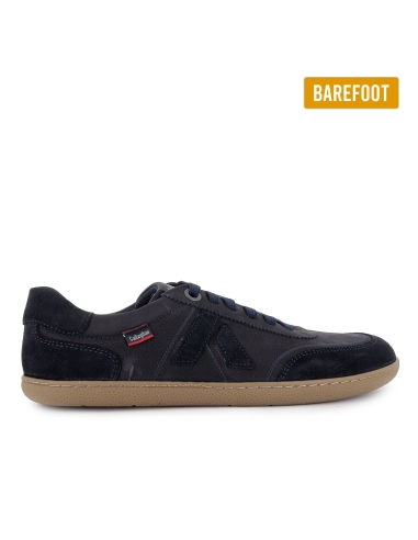 Deportiva barefoot piel hidrofuga planta extraible hombre azul