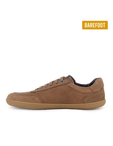 Deportiva barefoot piel hidrofuga planta extraible hombre marron