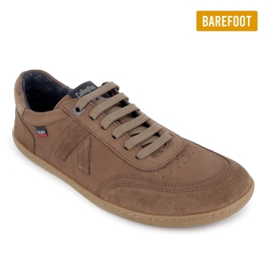 Deportiva barefoot piel hidrofuga planta extraible hombre marron 2
