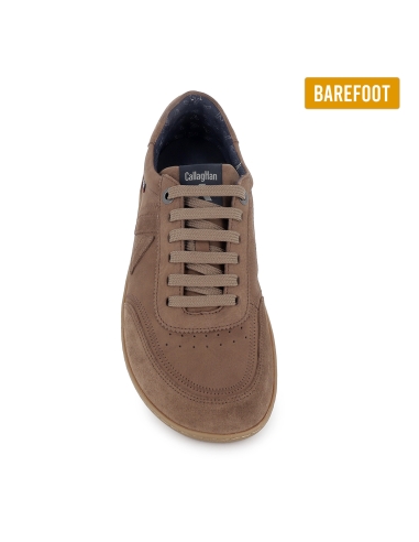 Deportiva barefoot piel hidrofuga planta extraible hombre marron