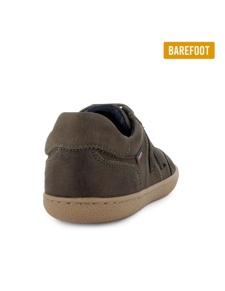 Deportiva barefoot piel hidrofuga planta extraible mujer verde