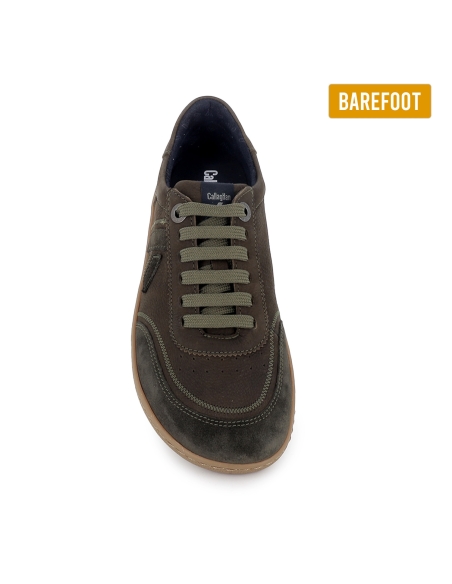 Deportiva barefoot piel hidrofuga planta extraible mujer verde