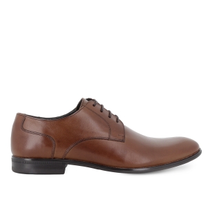 Zapato cordones piel vestir elegante hombre marron