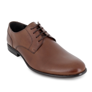 Zapato cordones piel vestir elegante hombre marron 2