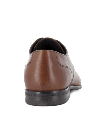 Zapato cordones piel vestir elegante hombre marron