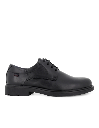 Zapato cordones piel natural con forro transpirable hombre negro