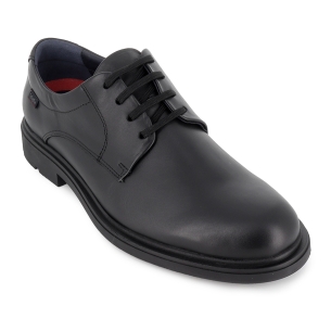 Zapato cordones piel natural con forro transpirable hombre negro 2