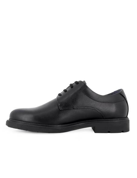Zapato cordones piel natural con forro transpirable hombre negro