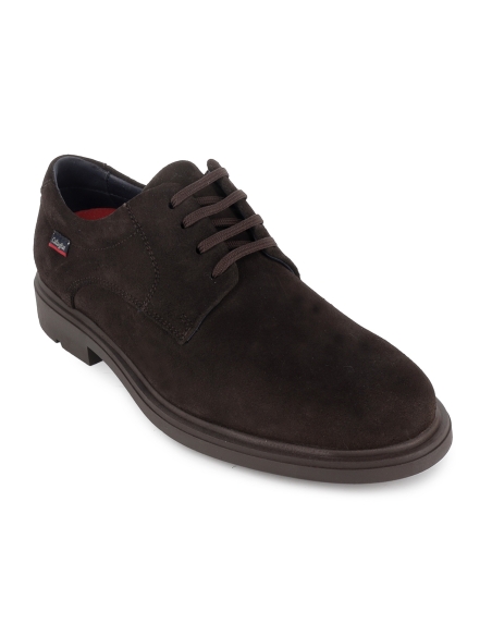 Zapato de cordones con piel vacuno hombre marron