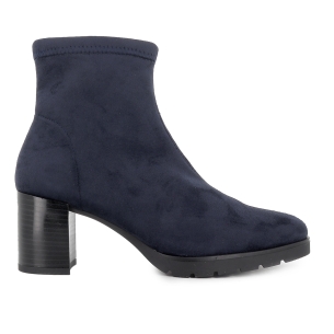 Botin licra ante elastico slip-in tacon recto mujer azul