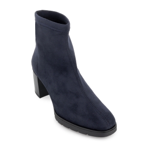 Botin licra ante elastico slip-in tacon recto mujer azul 2