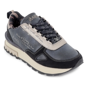 Deportiva textil fantasia plantilla extraible mujer negras 2