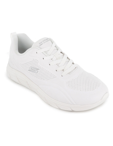Deportivas cordones y Memory Foam mujer blancas