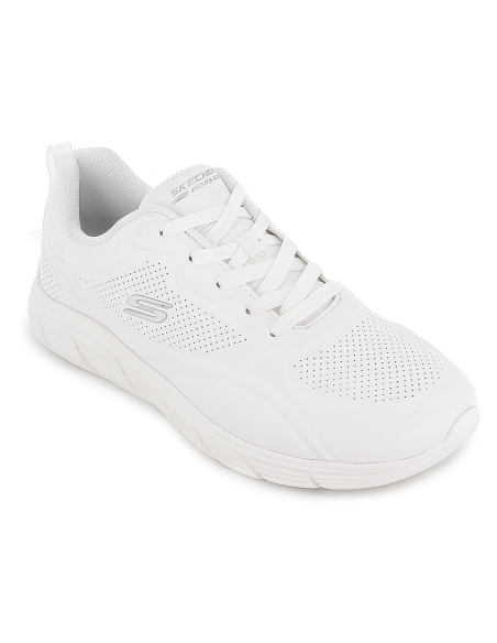 Deportivas cordones y Memory Foam mujer blancas