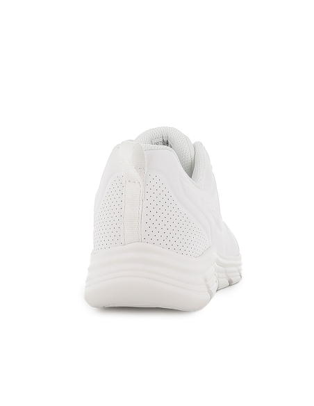 Deportivas cordones y Memory Foam mujer blancas