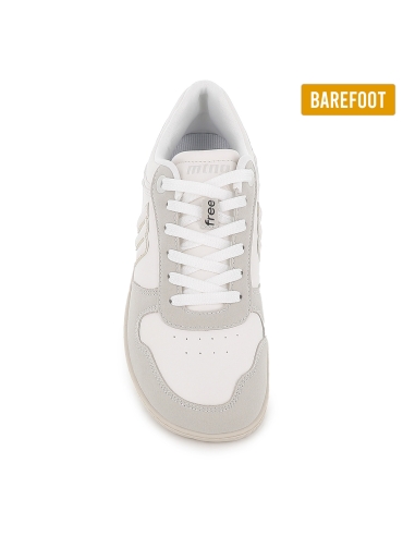 Deportivas veganas y barefoot cordones mujer blanco