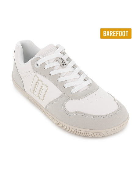 Deportivas veganas y barefoot cordones mujer blanco