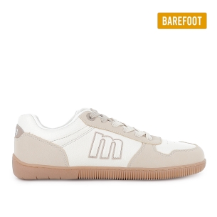 Deportivas veganas y barefoot cordones mujer beige