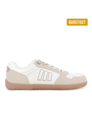 Deportivas veganas y barefoot cordones mujer beige