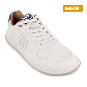 Deportivas veganas y barefoot cordones hombre marfil 2