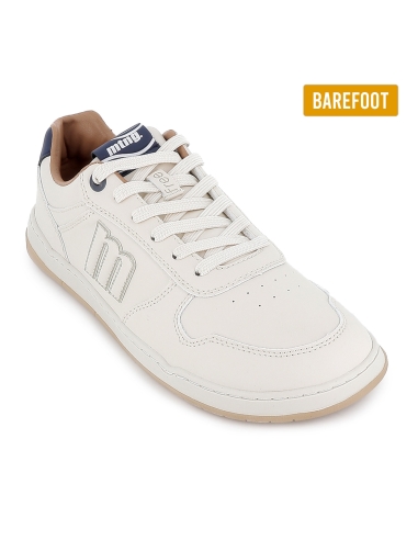 Deportivas veganas y barefoot cordones hombre marfil
