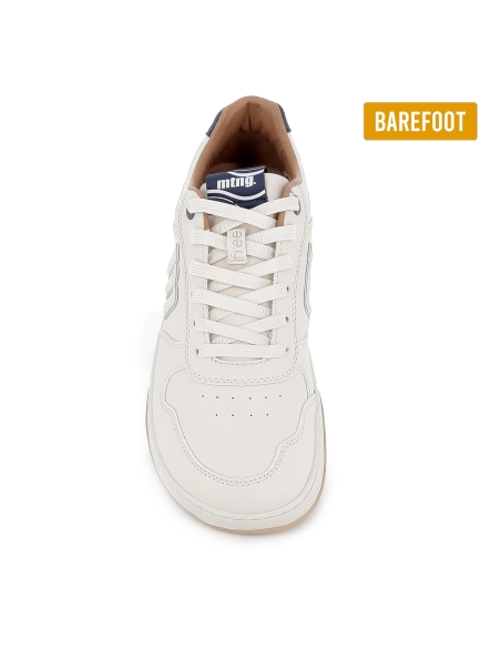 Deportivas veganas y barefoot cordones hombre marfil