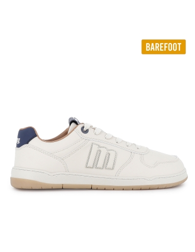 Deportivas veganas y barefoot cordones hombre marfil