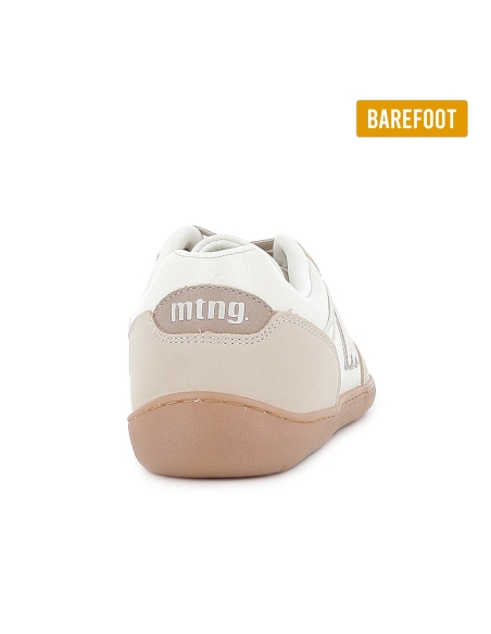 Deportivas veganas y barefoot cordones mujer marfil