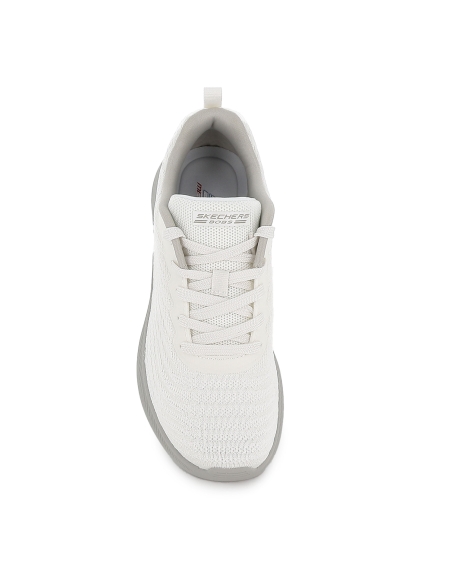 Deportivas malla knit con cordones Memory Foam mujer blanca